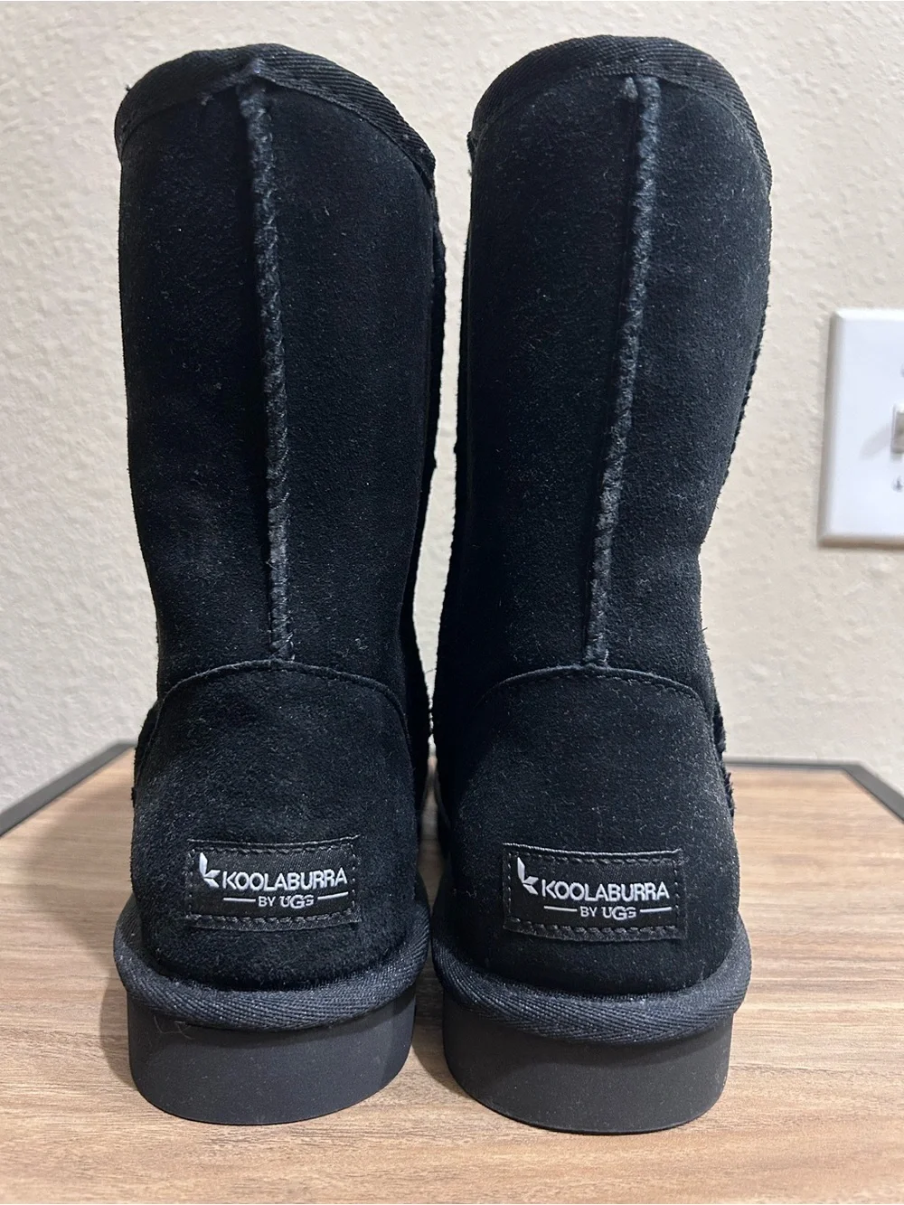 Koolaburra UGG Black Suede Mid-Calf Pull-On Boots